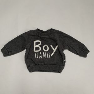 Sweater antraciet Boy Gang Cos I said so 56/62