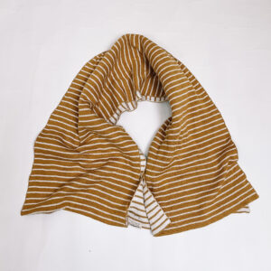 Sjaal stripes mustard Mundo Melocotòn X Siska Schoeters  90X13 cm