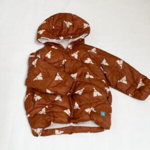 Donsjas bruin + zakje (superlight jacket) Zara 12-18m / 86