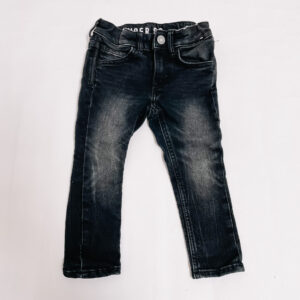 Aanpasbare zwarte jeansbroek met knop H&M 92