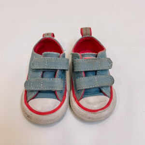 Sneakers velcro blauw/roze Converse maat 18
