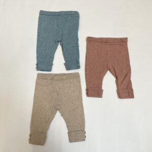 3x legging tricot beige/roze/blauw  Zara 1-3m / 62