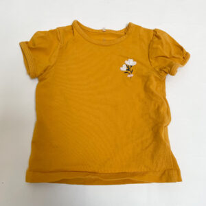 T-shirt mustard flowers Cuddles and Smiles 6m / 68