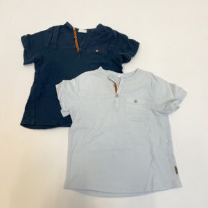 2x t-shirt licht- en donkerblauw Zara 5jr / 110