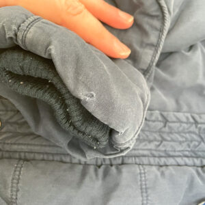 Gevoerde jas met teddy kap donkerblauw Filou & Friends 2jr