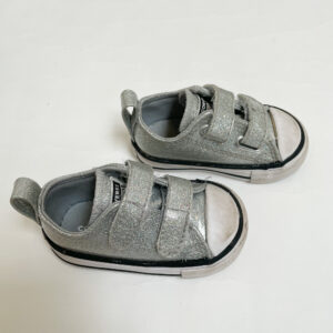 Sneakers velcro metallic silver Converse maat 19