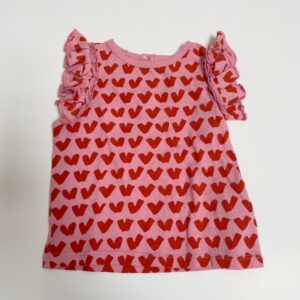 T-shirt frill mouwtjes pink/red Stella McCartney 12m