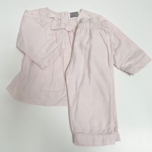Tweedelige pyjama bow pink stripes Cotolini 18m