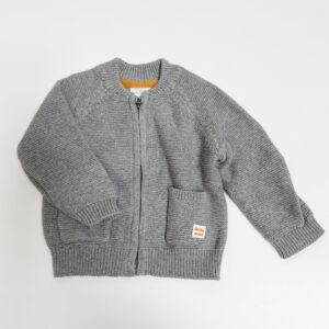 Gilet grijs met rits tricot Zara 3-6m / 68
