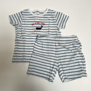 Tweedelige korte pyjama stripes walvis La Redoute 18M / 81