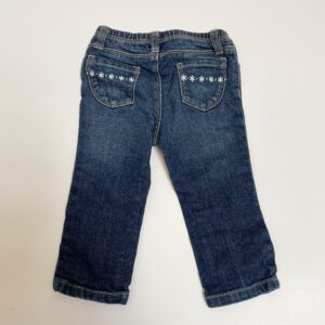 Donkerblauwe jeansbroek met rekker P’tit Filou 12m