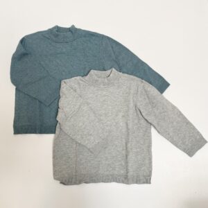 2x coltrui tricot grijs/blauw Zara 12-18m / 86