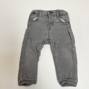 Grijze aanpasbare jeansbroek Zara 6-9m / 74