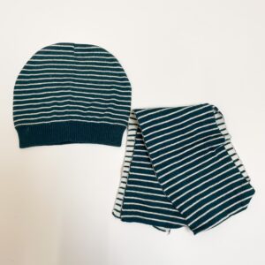 Muts + sjaal tricot stripes Mundo Melocotòn 52cm / 4-8jr