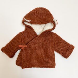 Jasje tricot bruin met teddy binnenin La Redoute 56