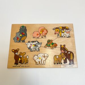 Vintage houten puzzel animals