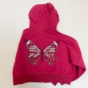 Korte hoodie roze met vlinder Camille X JBC 6jr