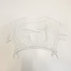 Crop t-shirt met rekker onderaan wit Zara 6-7jr / 120