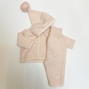 Tweedelige set jasje + broek stitch pink H&M 56
