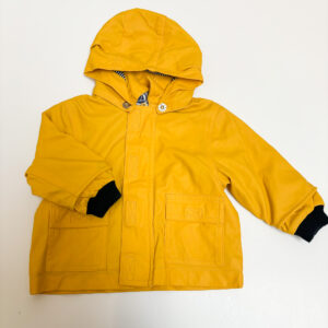 Waxed raincoat / regenjas yellow Petit Bateau 6m / 67